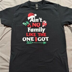 Family Christmas shirts (2) mediums (1) small and (1) X-Large